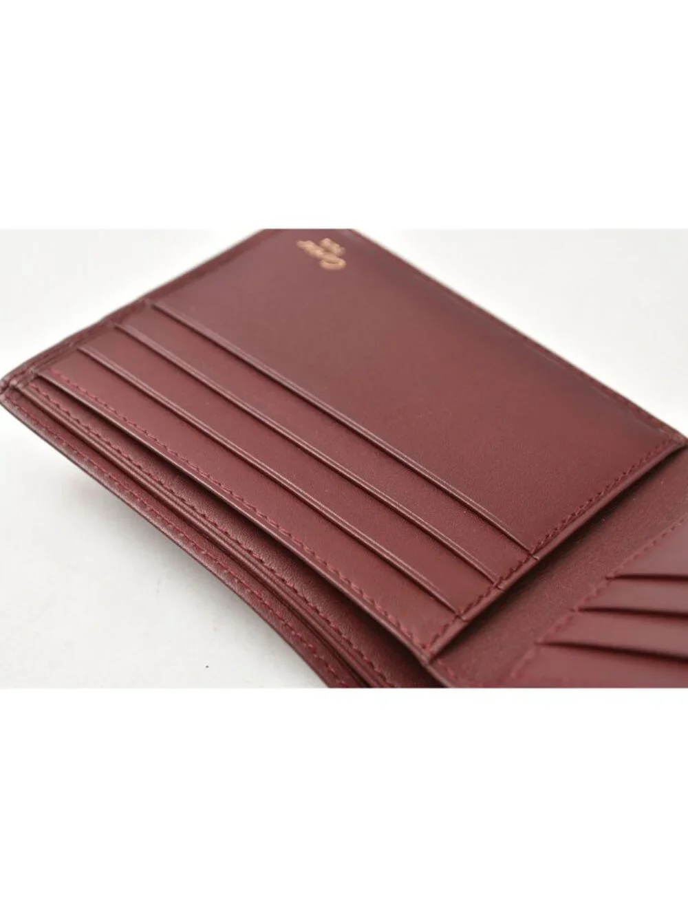 Cartier Fold Wallet Bifold Vintage Must de Cartier Bordeaux